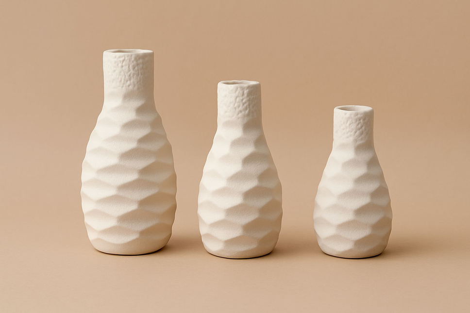 Sculpted Hive Vase Set