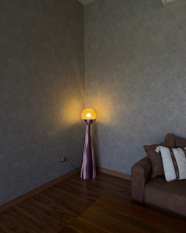 Large Purple Wave Lamp